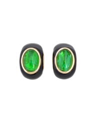 VALENTINO Vintage Green Crystal Earrings