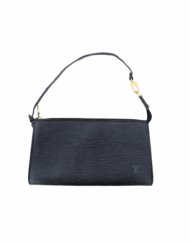 Louis VUITTON Vintage Epi Leather Black Pochette Bag