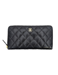 CHANEL Classic caviar leather Wallet
