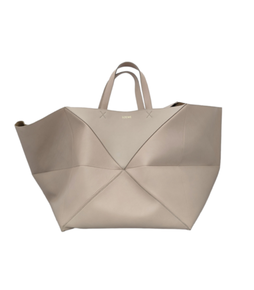 LOEWE Puzzle Fold XXL Nude leather Tote Bag