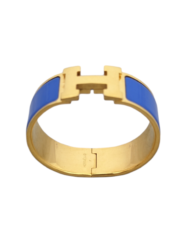 HERMES Clic Clac blue golden Bracelet